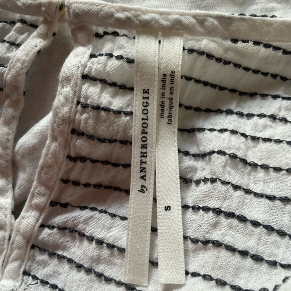 Anthropologie White Aiden Textured Top in Size Small - Picture 11 of 13